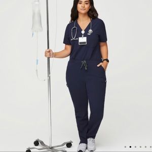 Figs Skinny Scrub Navy Blue Pants